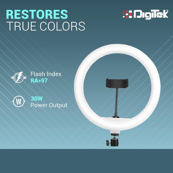 Digitek (DRL-14C) Professional (31cm) Dual Temperature LED Ring Light with Tripod Stand for YouTube, Photo-Shoot, Video Shoot, Live Stream, Makeup, Vlogging & More on Sale