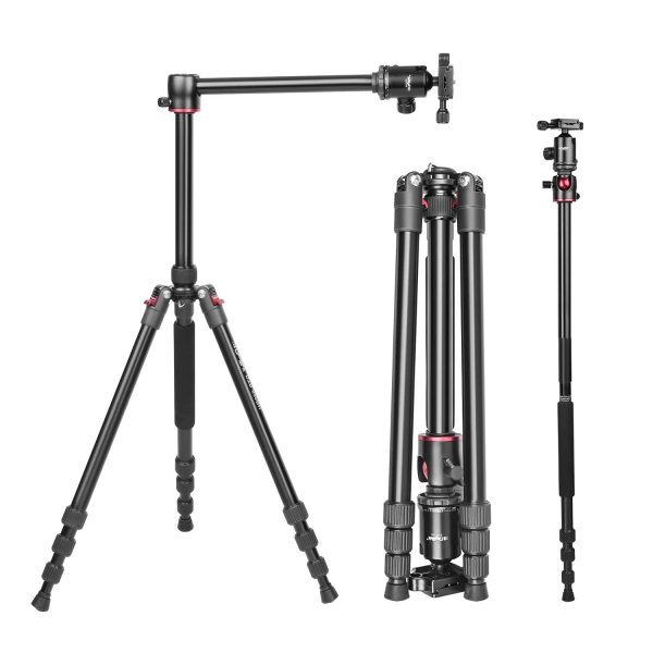 DIGITEK® (DTR 520 BH) 152CM Foldable Aluminum Tripod Cum Monopod with Swivel Pan Head, 4 Section Adjustment, 7kg Max Load, Max Operating Height: 4.95Ft, Compatible with DSLR Camera, Dv Video Camcorder For Discount