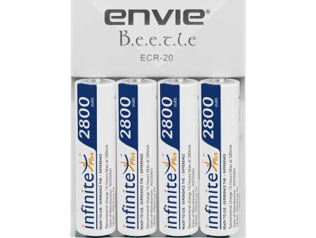 ENVIE (ECR20+AA2800 4PL) Charger for AA & AAA Rechargeable Batteries Online Sale