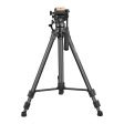 Digitek (DPTR 880 PRO) (165 cm) Platinum Aluminum Light Weight Tripod, with Fluid Video Head, for DSLR & Video Cameras, Maximum Operating Height: 5.90 Feet, Maximum Load : 6 kgs (Black) Cheap