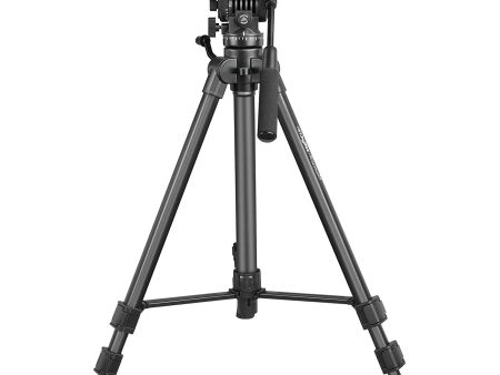 Digitek (DPTR 880 PRO) (165 cm) Platinum Aluminum Light Weight Tripod, with Fluid Video Head, for DSLR & Video Cameras, Maximum Operating Height: 5.90 Feet, Maximum Load : 6 kgs (Black) Cheap