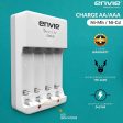 ENVIE (ECR20AA21002PL) High Speed Wall Plug Charger ECR 20 for AA & AAA Ni-mh Ni-cd Rechargeable Batteries | 2000MA Output Current | with 2 AA2100 Ni-mh Batteries Discount