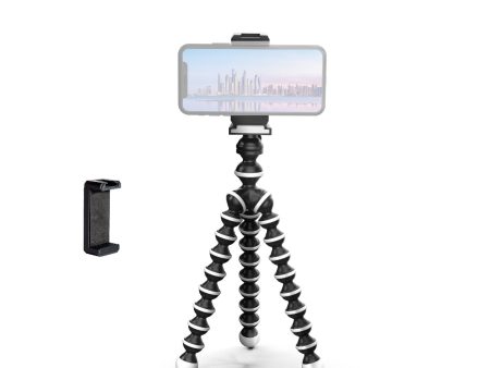 DIGITEK® (DTR 250 GT) 24cm Flexible Gorilla Mini Tripod with Phone Holder & Pan Head, 10 Sections Adjustment, 24cm Max Height, Cutting Edge Design, Reliable Grip, for Smartphones & Action Cameras Online Sale