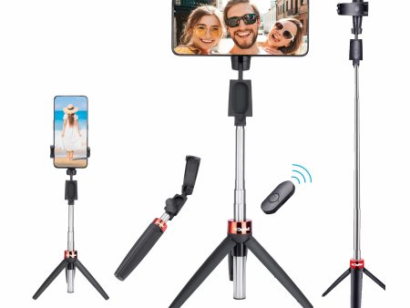 DIGITEK® (DTR-210SS) 68cm Portable Selfie Stick with Wireless Remote, 3 Legs Tripod Base, Rubberized Feet, 1 Kg Max Weight Load, 360° Rotation, Compatible with All Smartphones Photography, Videography Online