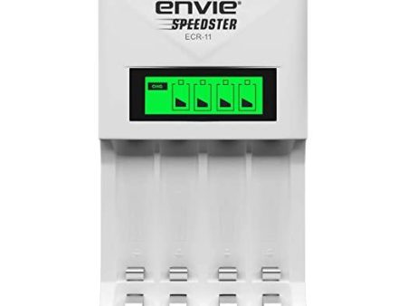 ENVIE (ECR 11) Speedster Fast Charger for AA & AAA Rechargeable Batteries (with LCD Display) Supply