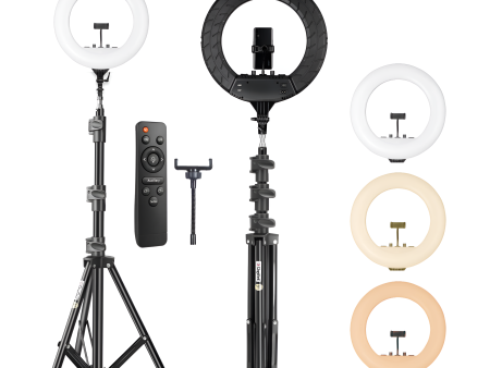 Digitek (DRL18RT C9) Professional 46cm LED Ring Light with Remote & 250cm Light Stand, Runs on AC Power with No Shadow apertures, Ideal use for Makeup, Video Shoot, Fashion Photography & Many More Online Sale