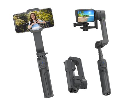 Digitek (DSG 003 ACH) Single Axis Foldable Smartphone Gimbal with Built in Extendable Telescopic Rod on Sale