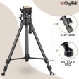 Digitek (DPTR 880 PRO) (165 cm) Platinum Aluminum Light Weight Tripod, with Fluid Video Head, for DSLR & Video Cameras, Maximum Operating Height: 5.90 Feet, Maximum Load : 6 kgs (Black) Cheap