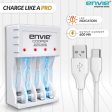 ENVIE (ECR-20 MC) Cooper Rechargeable Battery Charger for AA & AAA Ni-mh Batteries with LED Indicator Fashion