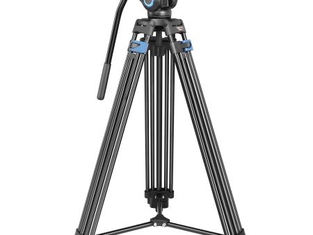 Digitek (DPTR 605 VD) (183 cm) Professional Heavy Duty Tripod, with 2 Way Adjustable Pan Head, for Digital Video Cameras, Maximum Operating Height: 6 Feet, Maximum Load Upto: 20 kgs (Black) Supply