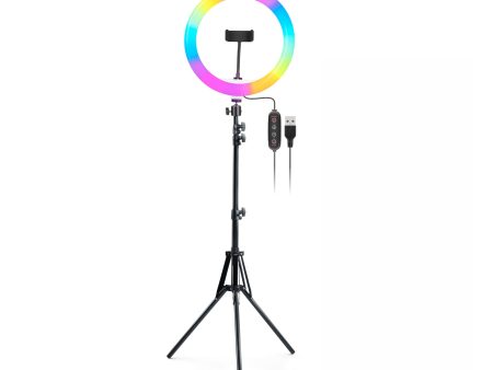 Digitek (DRL-14C RGB) 31cm LED Ring Light with 5 feet Stand for Photo & Video Shoot & More Supply