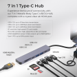 Digitek (DUH-007) 7 in 1 Type C USB HUB with 4K HDMI Port, 60W PD Type C Charging,1 x USB A 3.0 & 1x USB C 2.0 & 1x USB A 2.0 Port, Micro SD & SD Card Slo on Sale