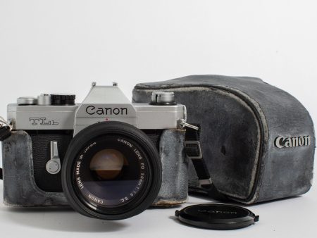 Canon TLb w  FD 50mm 1.8 S.C. lens and original Canon case on Sale