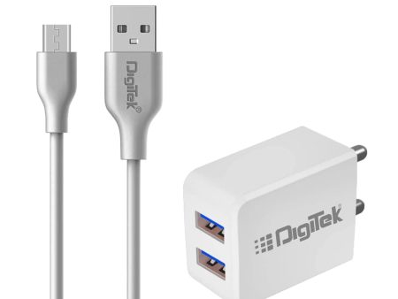 Digitek (DMC-101 MU) Dual Port USB Travel Charger 5V 3.1A Wall Charger, Fast Charging Adapter for Suitable for Smartphones, Tablet & Other USB Devices Like Bluetooth Speakers & Headphones. DMC-101 MU For Cheap