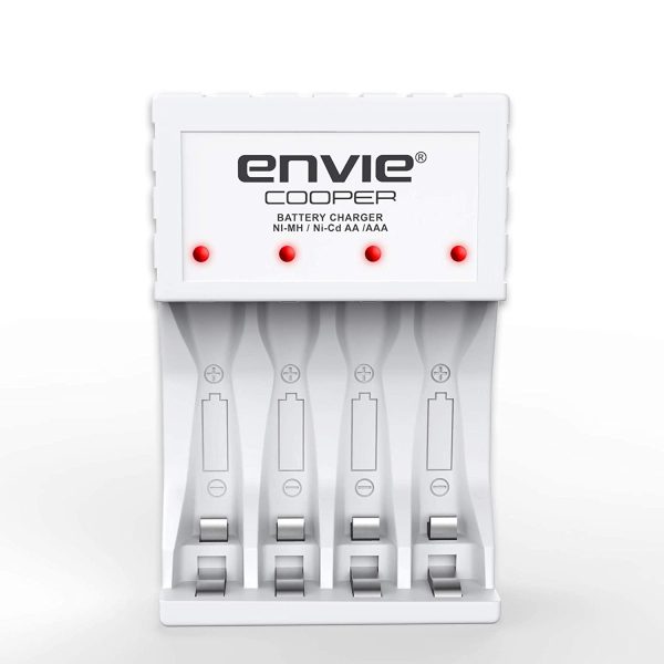 ENVIE (ECR-20 MC) Cooper Rechargeable Battery Charger for AA & AAA Ni-mh Batteries with LED Indicator Fashion