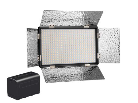 Digitek (LED D520B COMBO F-750MU) Bi-color LED D520B Video Light | Dimmable Light with 4 Detachable Barndoor | Compatible with Tripods, Monopods, Cameras, Table stand & Camcorder | For YouTube Video , Product Photography, Makeup shoot and more. For Sale